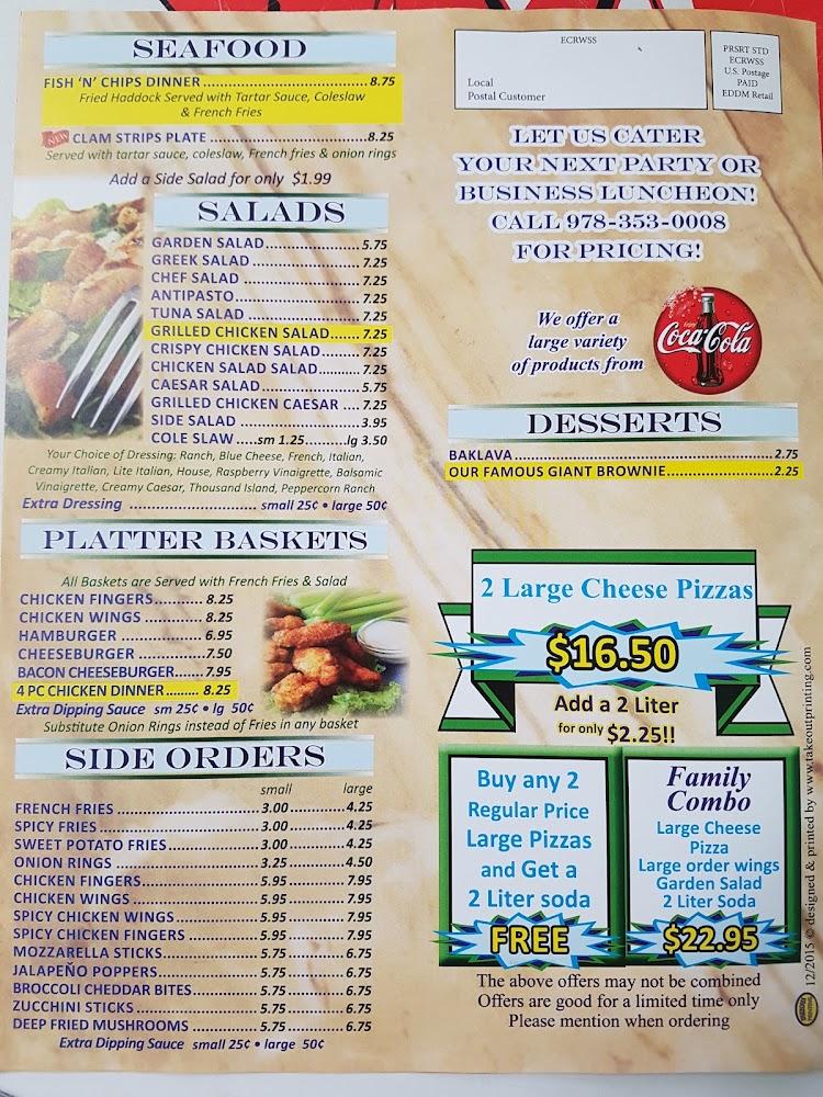 Mike's Pizza Menu image 1