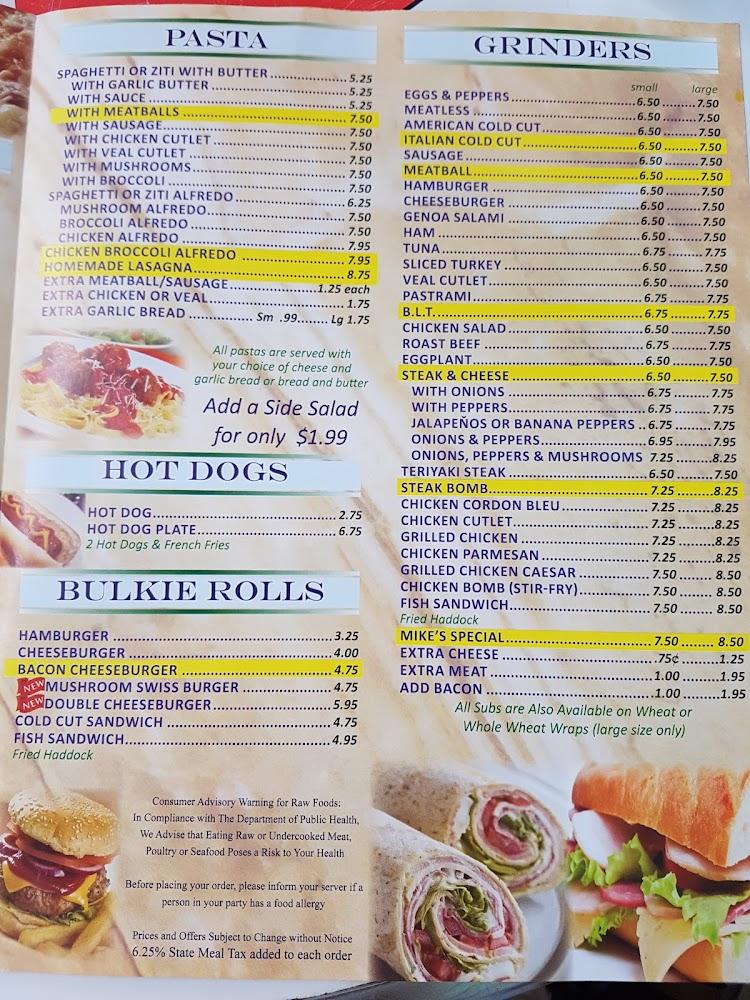 Mike's Pizza Menu image 3